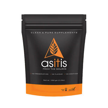 ASITIS Whey Protein Isolate 90%, Unflavoured & Unsweetened with 27g Protein