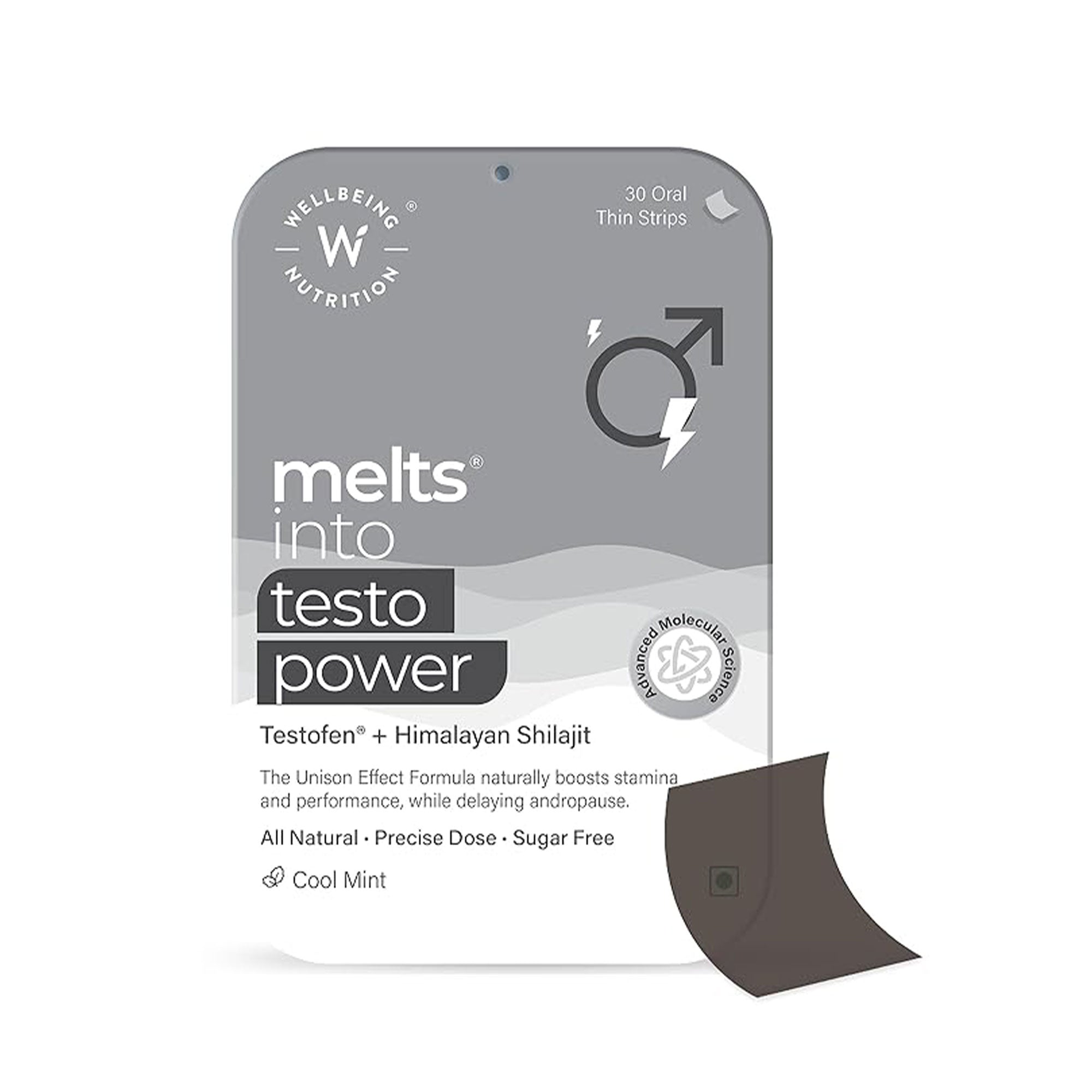 Wellbeing Nutrition Melts Testo Power