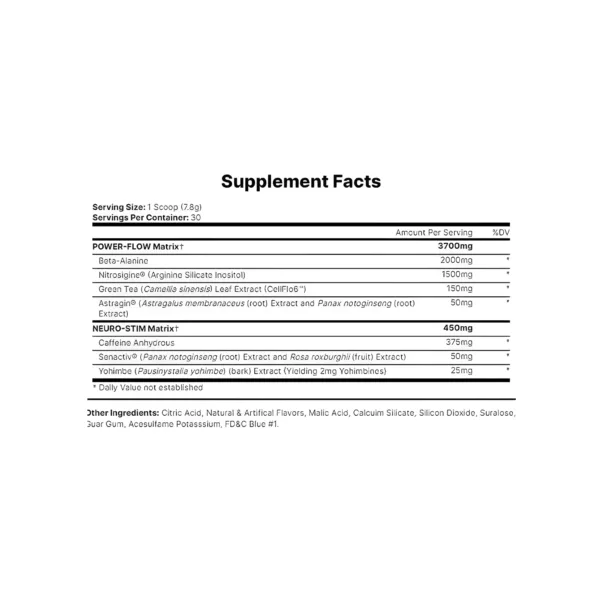 ProSupps Hyde Supplement Facts